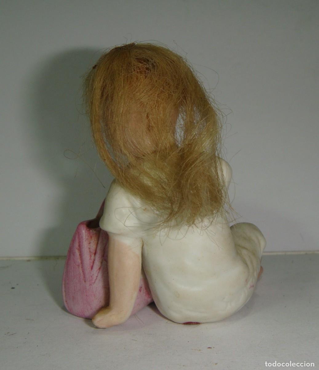 Casas de mu&ntilde;ecas: Mu&ntilde;eca de Biscuit. Con pelo natural. - Foto 7