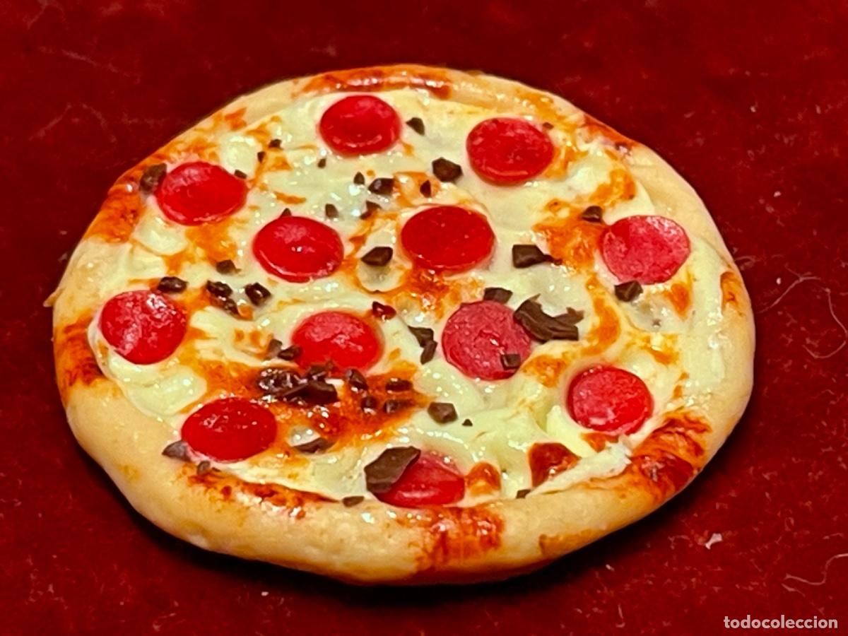 Casas de mu&ntilde;ecas: Pizza de pepperoni en miniatura para casa de mu&ntilde;ecas - Foto 2