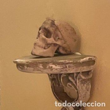 Casas de mu&ntilde;ecas: Repisa con calavera miniatura de brujas - Foto 10