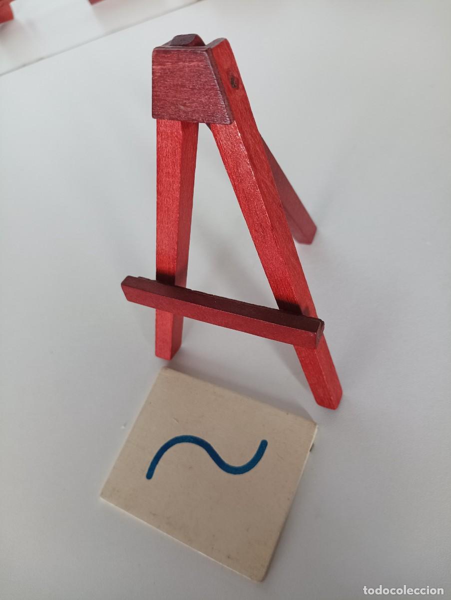 Casas de mu&ntilde;ecas: Complemento para casa de mu&ntilde;ecas CABALLETE DE PINTOR con l&aacute;mina de madera extraible - Foto 2