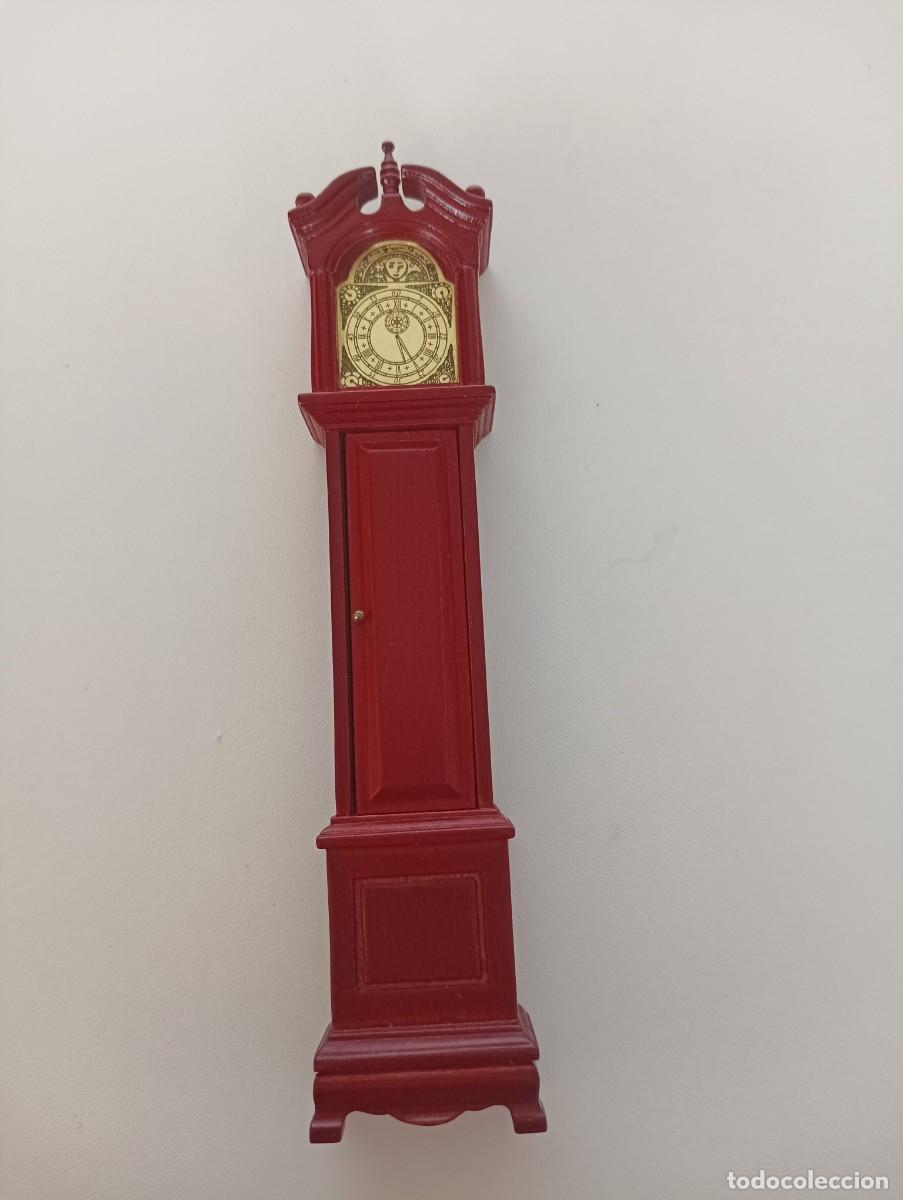 Casas de mu&ntilde;ecas: Complemento para casa de mu&ntilde;ecas antiguo RELOJ DE PIE - Foto 1
