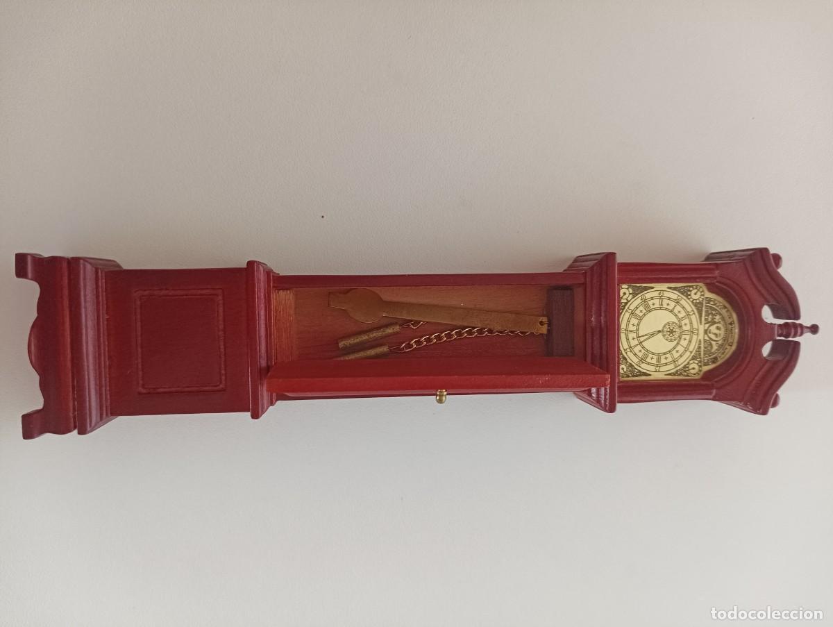 Casas de mu&ntilde;ecas: Complemento para casa de mu&ntilde;ecas antiguo RELOJ DE PIE - Foto 2