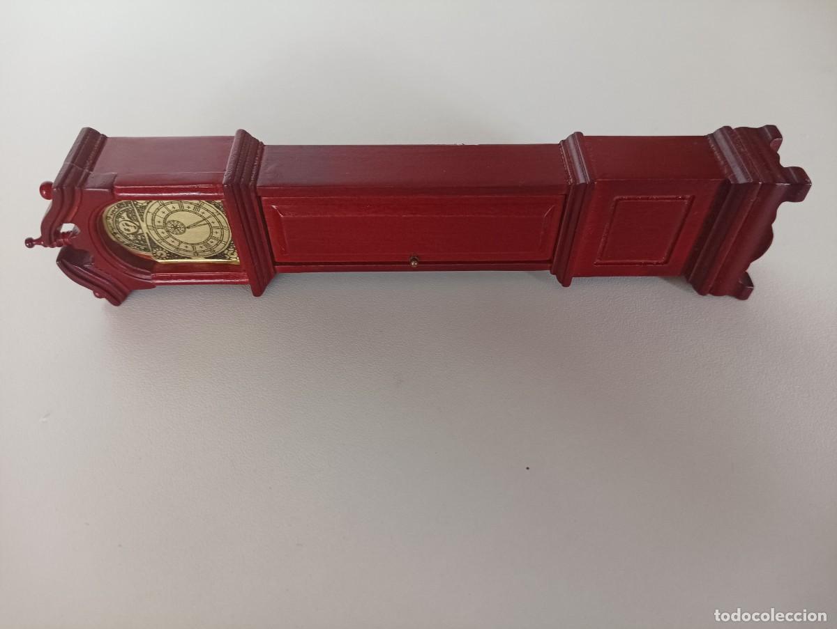 Casas de mu&ntilde;ecas: Complemento para casa de mu&ntilde;ecas antiguo RELOJ DE PIE - Foto 3