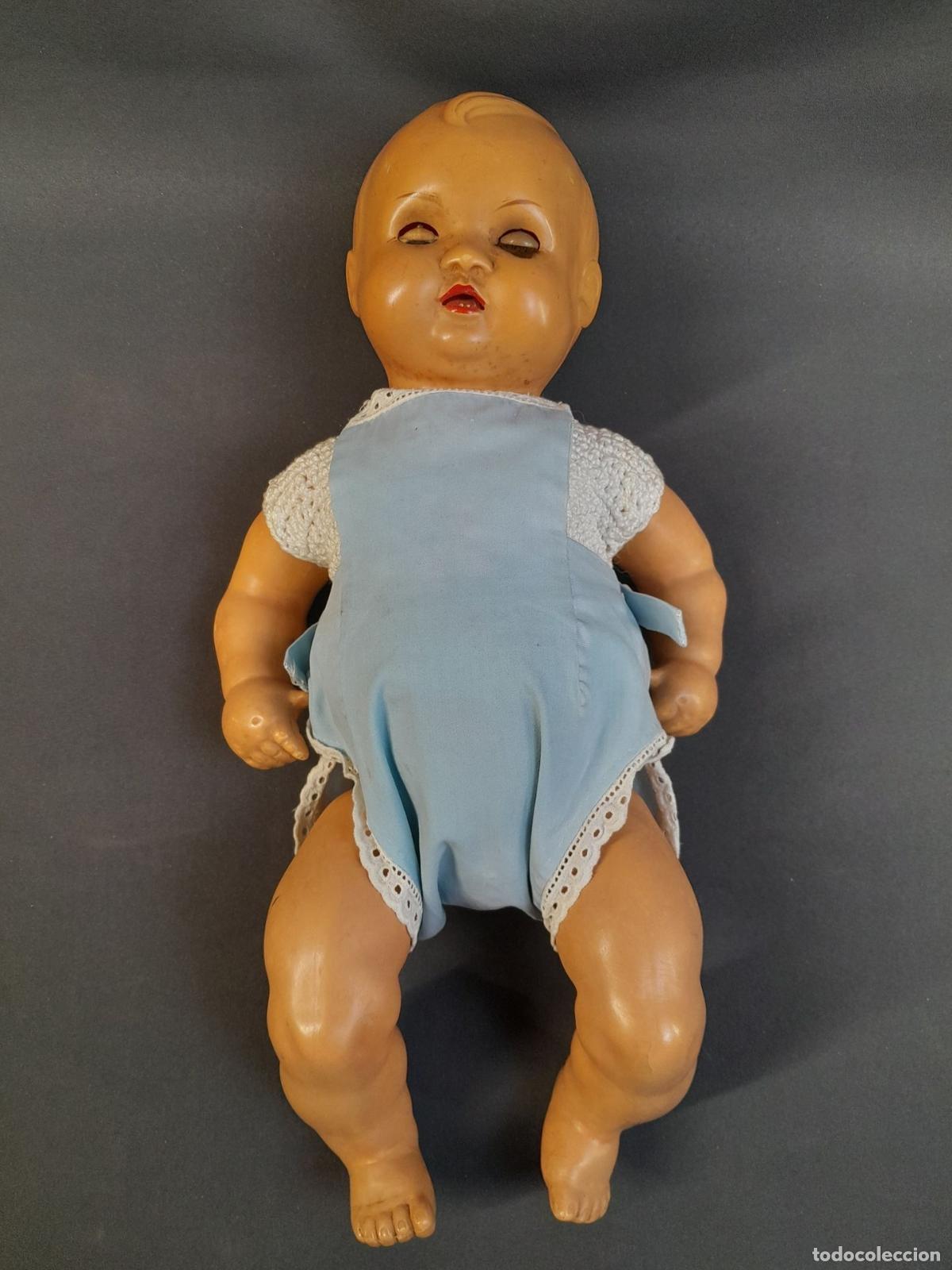 Casas de mu&ntilde;ecas: MUNECO BEBE CELULOIDE. DOLL MARCA DIANA. CA 1950 - Foto 5
