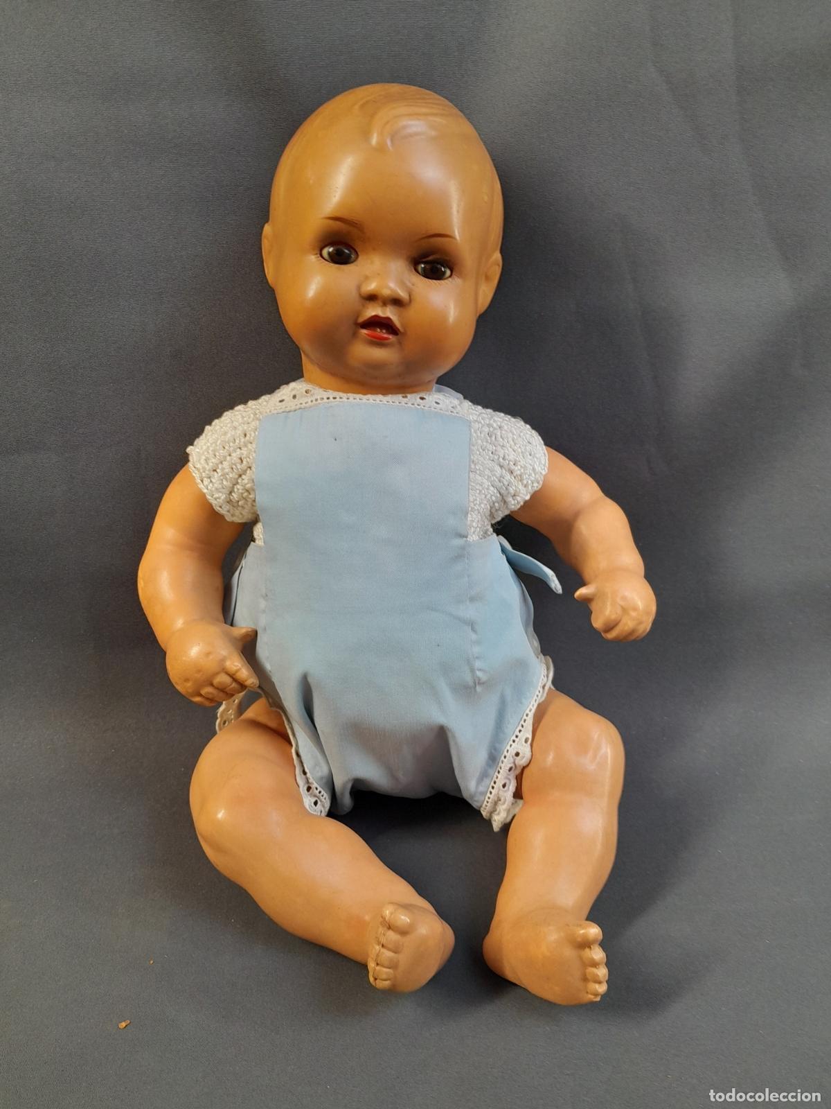 Casas de mu&ntilde;ecas: MUNECO BEBE CELULOIDE. DOLL MARCA DIANA. CA 1950 - Foto 1