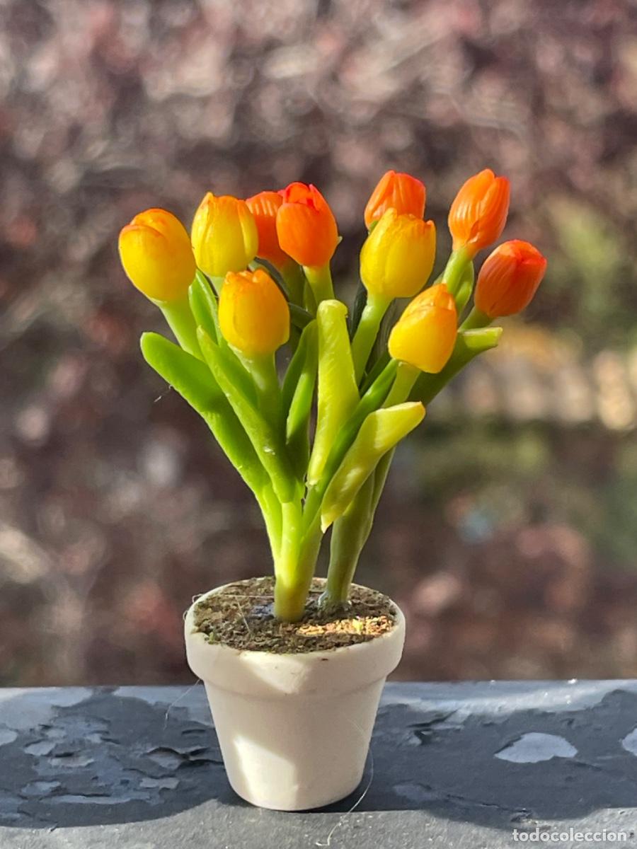 Casas de mu&ntilde;ecas: Tulipanes en miniatura casa de mu&ntilde;ecas - Foto 1