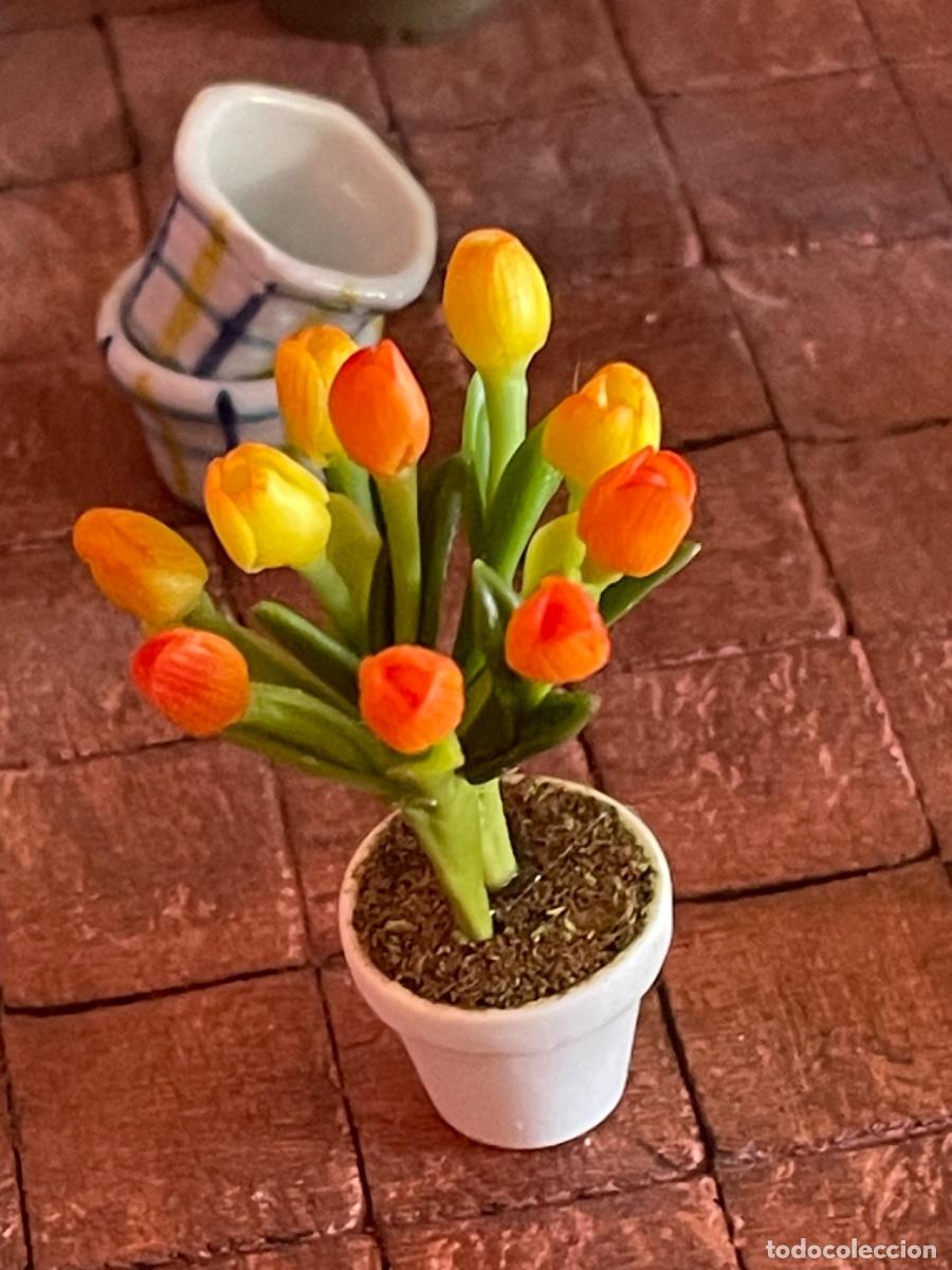Casas de mu&ntilde;ecas: Tulipanes en miniatura casa de mu&ntilde;ecas - Foto 3