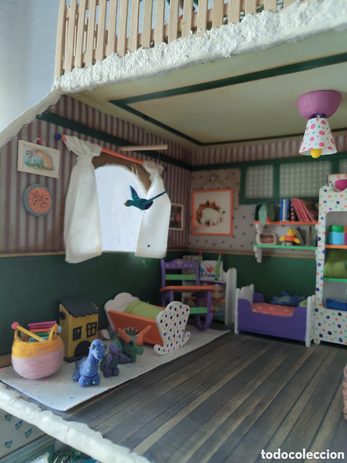 Casas de mu&ntilde;ecas: Movil pato miniatura de madera - Foto 7