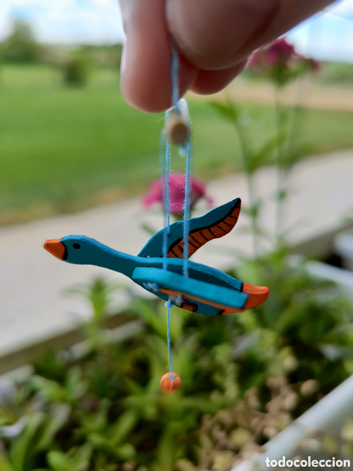 Casas de mu&ntilde;ecas: Movil pato miniatura de madera - Foto 8