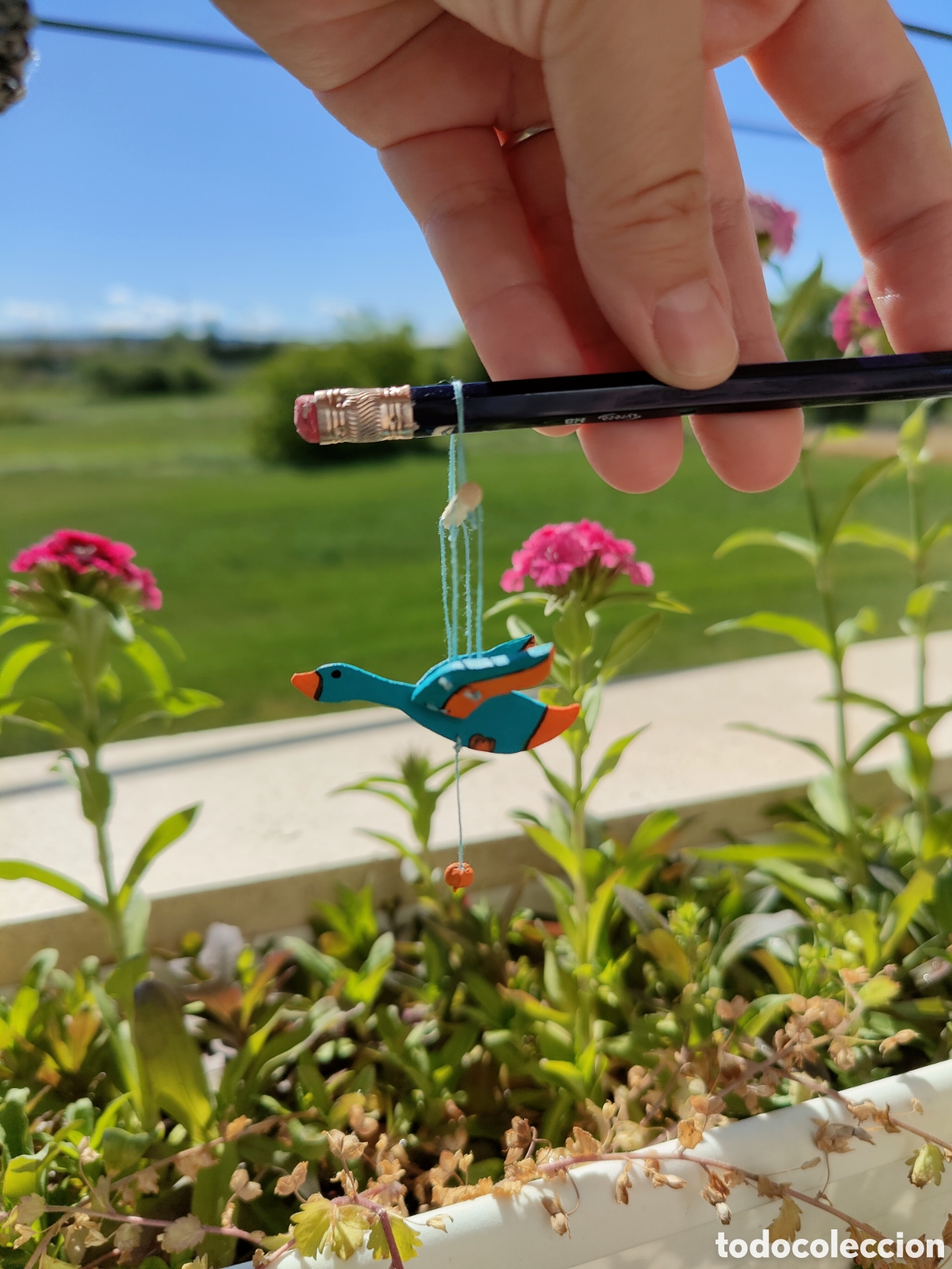 Casas de mu&ntilde;ecas: Movil pato miniatura de madera - Foto 10