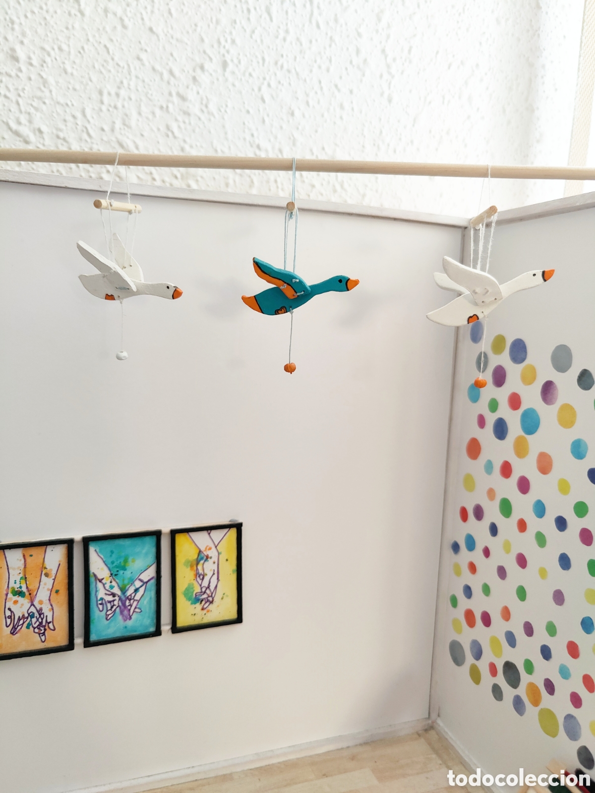 Casas de mu&ntilde;ecas: Movil pato miniatura de madera - Foto 15