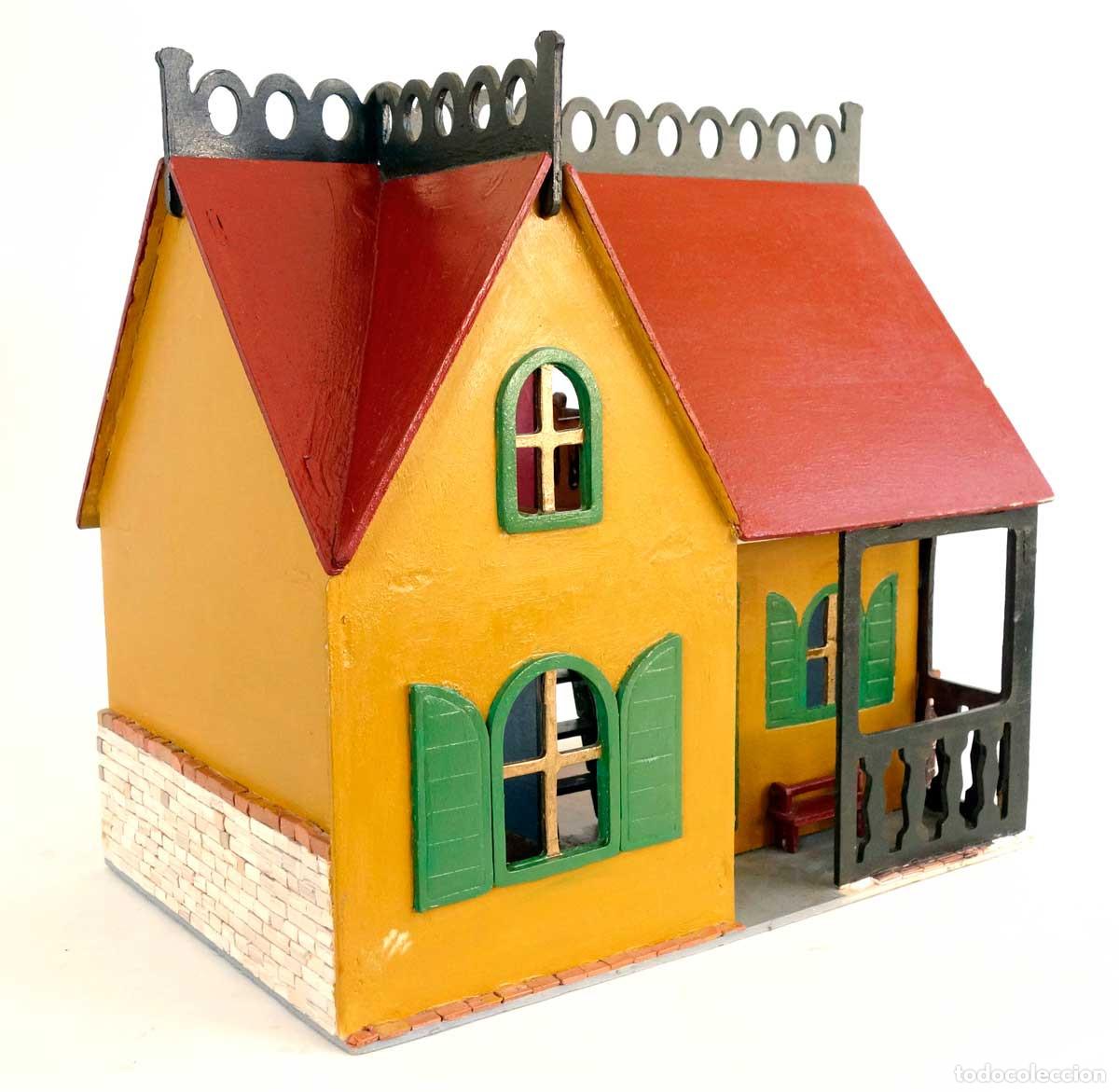 Casas de mu&ntilde;ecas: CASA DE MU&Ntilde;ECAS DE MADERA Y MUEBLES. 32CM - Foto 5