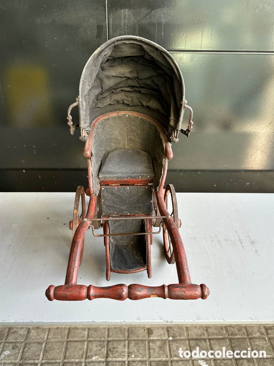 Casas de mu&ntilde;ecas: ANTIGUO CARRITO DE MU&Ntilde;ECAS DE MADERA - Foto 2