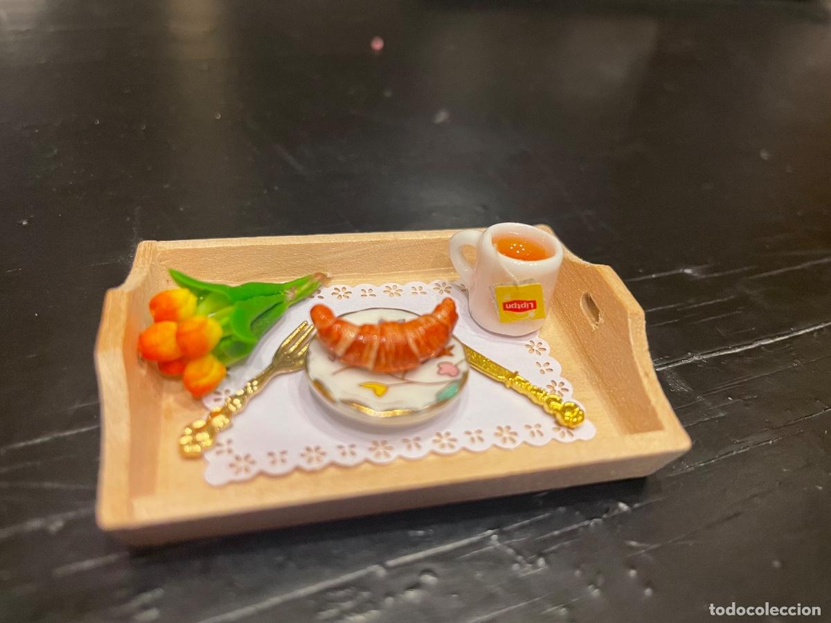 Casas de mu&ntilde;ecas: Bandeja de t&eacute; miniatura casa de mu&ntilde;ecas - Foto 2
