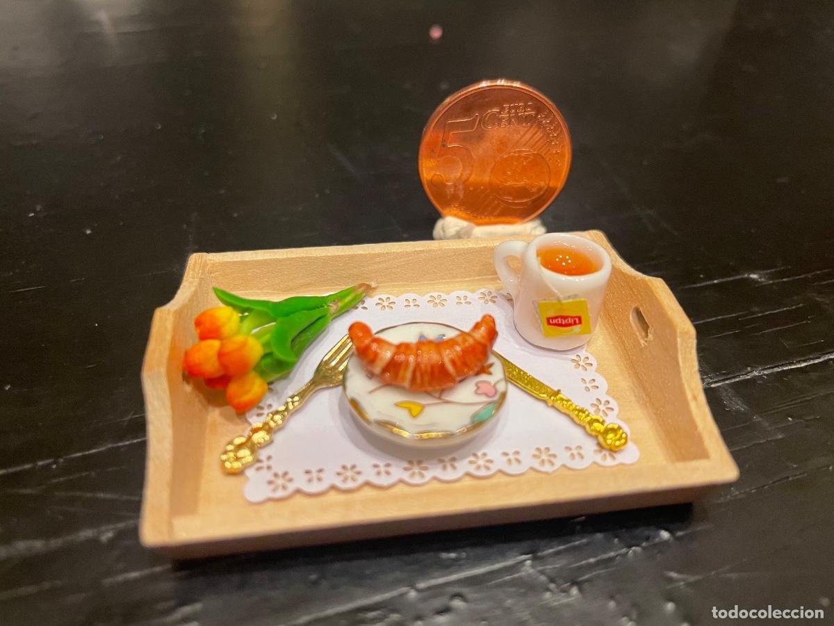 Casas de mu&ntilde;ecas: Bandeja de t&eacute; miniatura casa de mu&ntilde;ecas - Foto 3