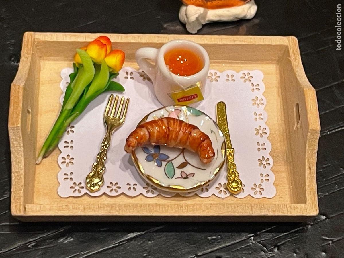 Casas de mu&ntilde;ecas: Bandeja de t&eacute; miniatura casa de mu&ntilde;ecas - Foto 9