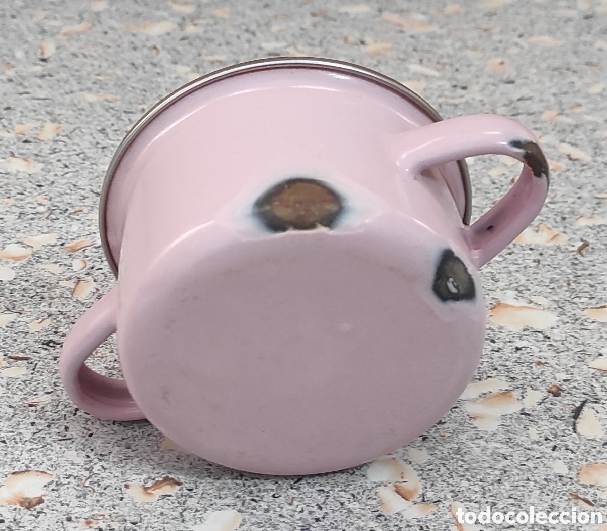 Casas de mu&ntilde;ecas: CASA DE MU&Ntilde;ECAS - CACEROLA ESMALTADA EN ROSA - Foto 2