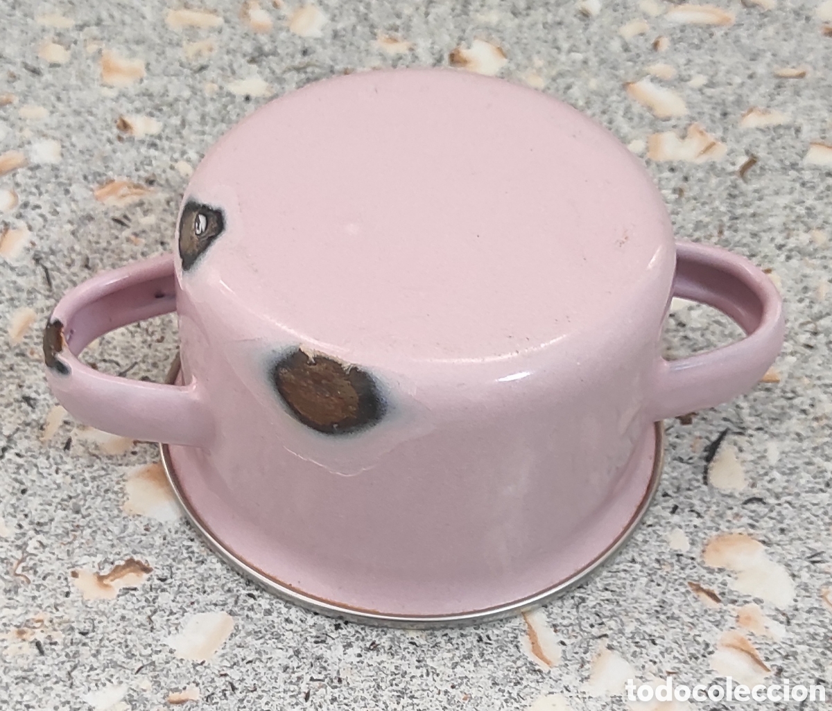 Casas de mu&ntilde;ecas: CASA DE MU&Ntilde;ECAS - CACEROLA ESMALTADA EN ROSA - Foto 4