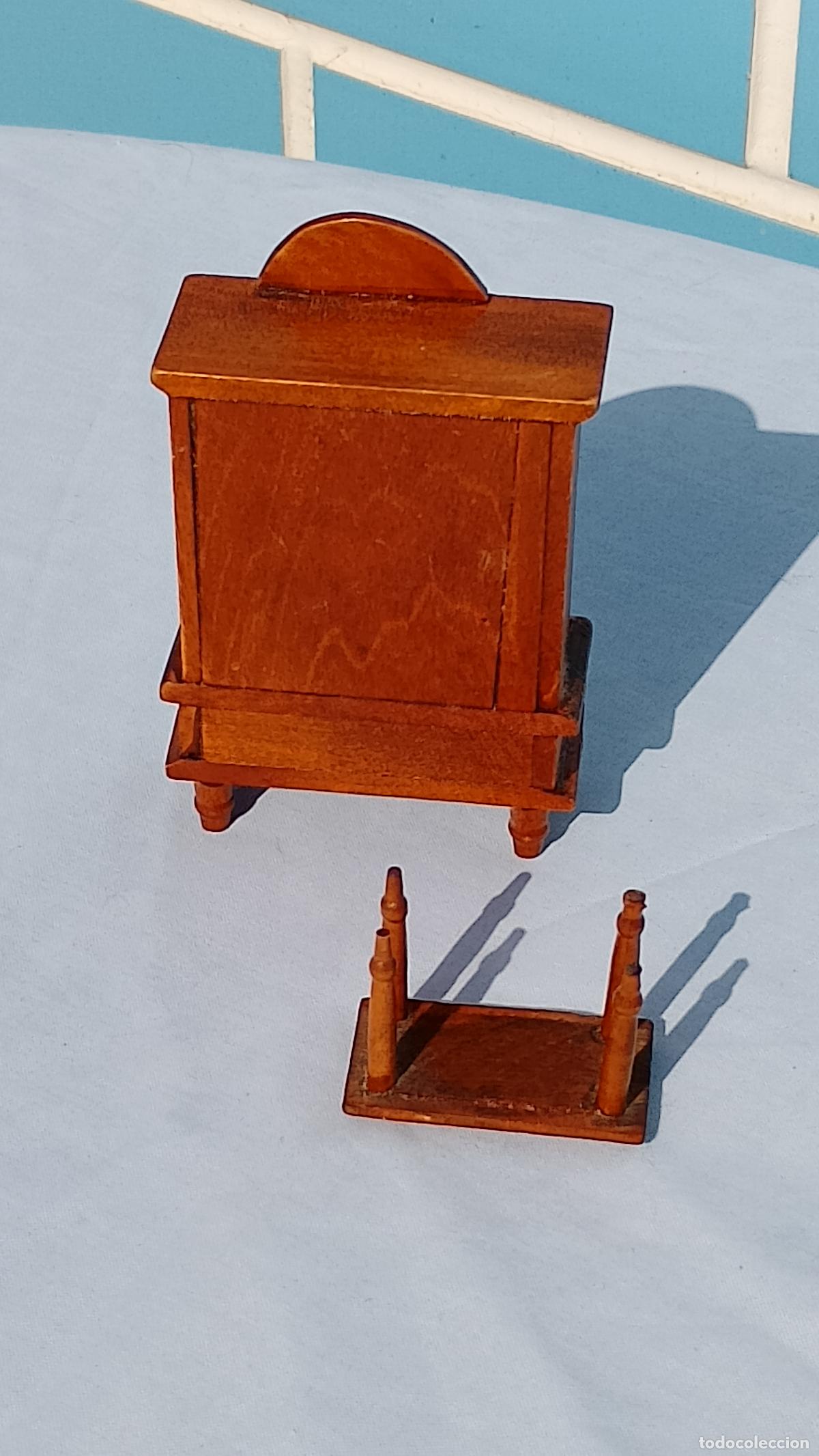 Casas de mu&ntilde;ecas: Antiguo set de muebles de madera para casas de mu&ntilde;ecas - Foto 2