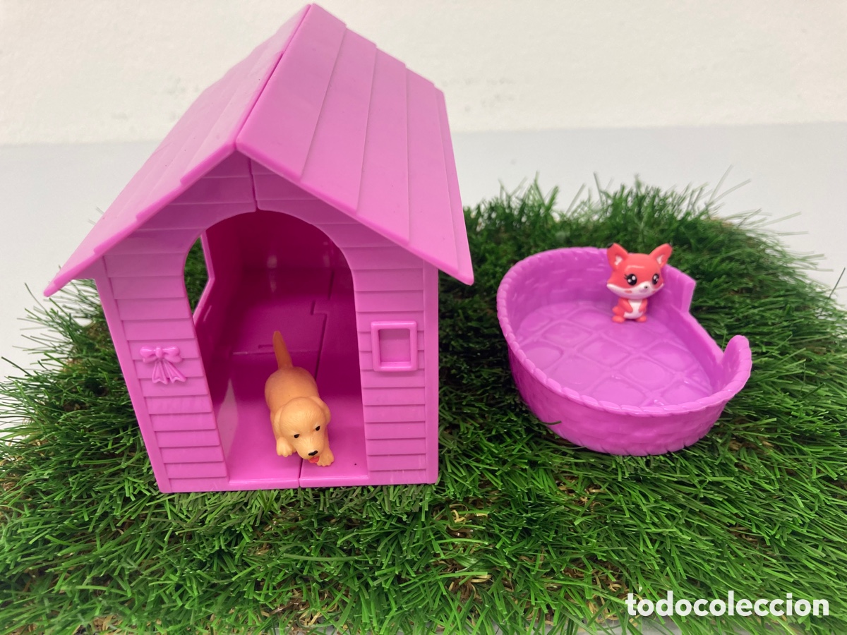Casas de mu&ntilde;ecas: CASETA y CESTA Perros + 2 FIGURAS - SIMBA - - Foto 1