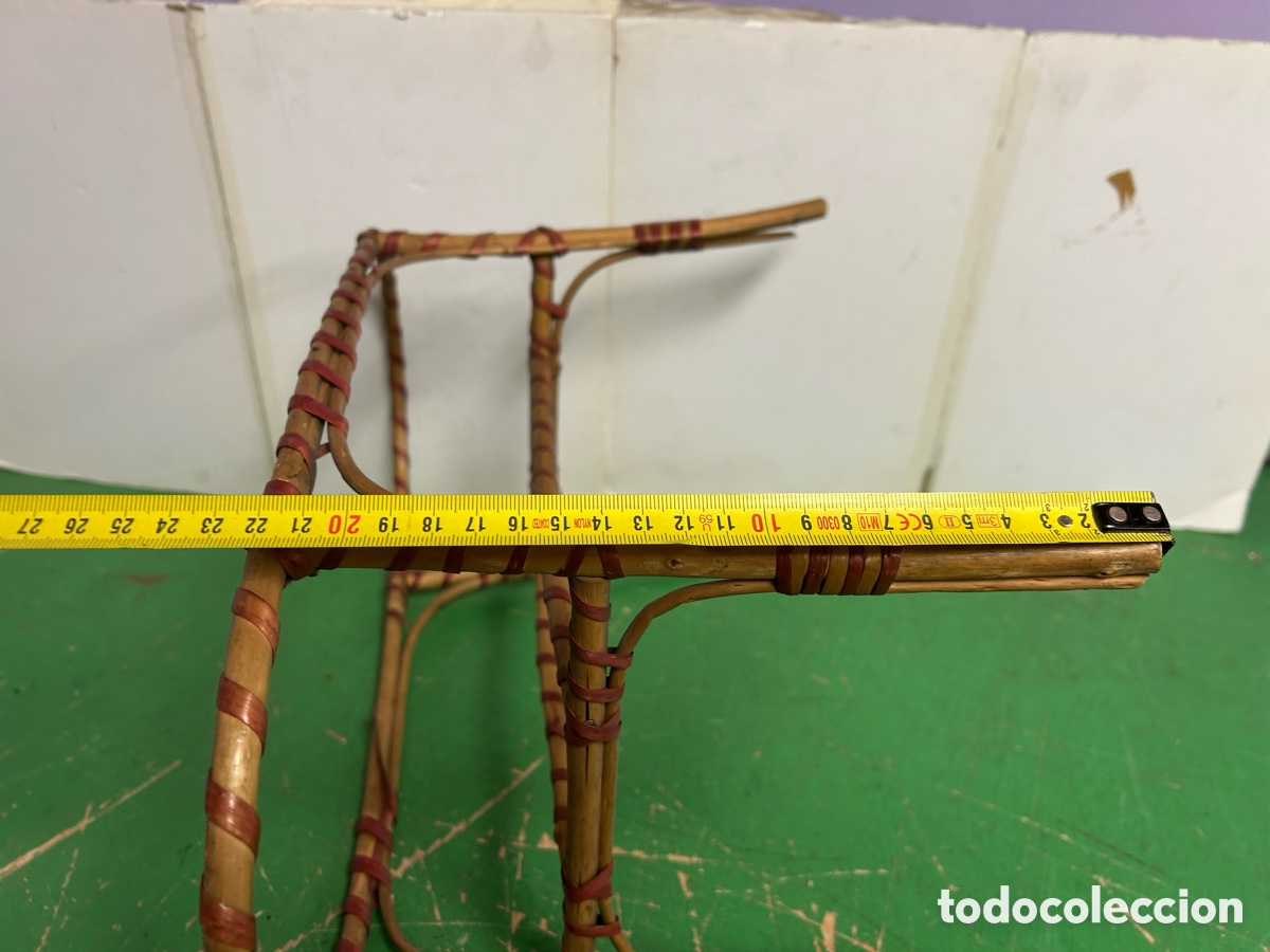 Casas de mu&ntilde;ecas: Soporte cuna mu&ntilde;eca antiguo - Foto 6