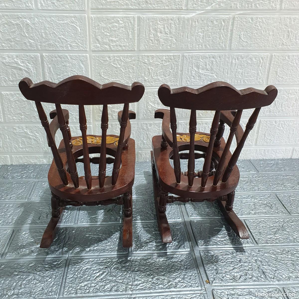 Casas de mu&ntilde;ecas: Pareja de mecedoras para casa de mu&ntilde;ecas - Foto 4