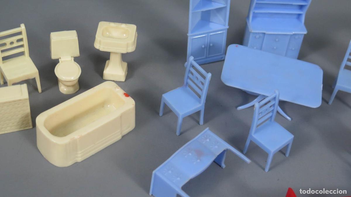Casas de mu&ntilde;ecas: CONJUNTO DE MOBILIARIO DE CASA DE MU&Ntilde;ECAS. KLEEWARE - Foto 4