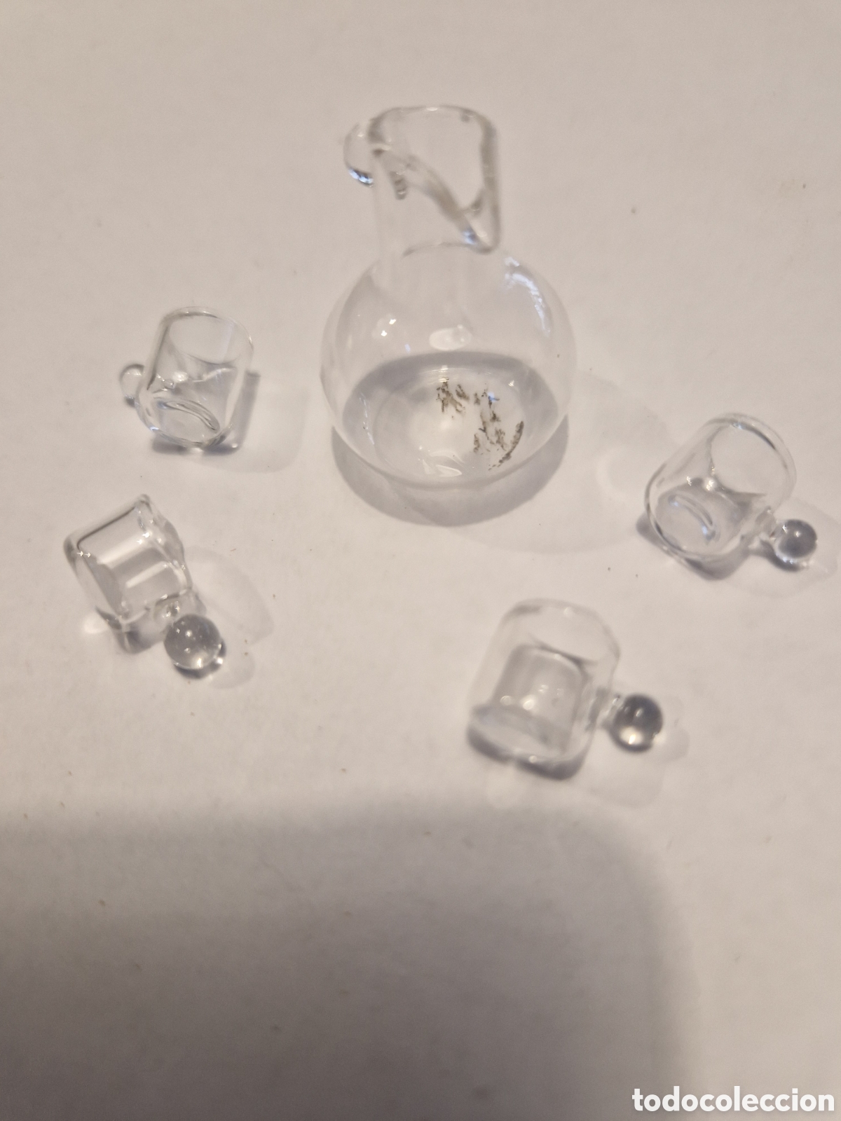 Casas de mu&ntilde;ecas: Jarr&oacute;n y 4 vasos en miniatura - Foto 1