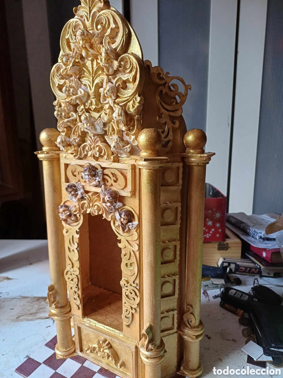 Casas de mu&ntilde;ecas: Diorama retablo barroco - Foto 4