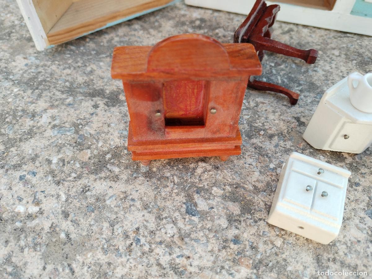 Casas de mu&ntilde;ecas: casa de mu&ntilde;ecas de madera con mobiliario - Foto 4