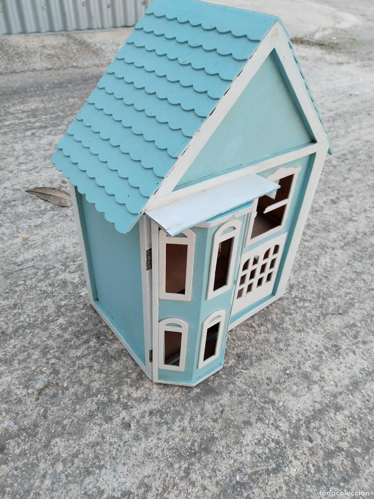 Casas de mu&ntilde;ecas: casa de mu&ntilde;ecas de madera con mobiliario - Foto 9