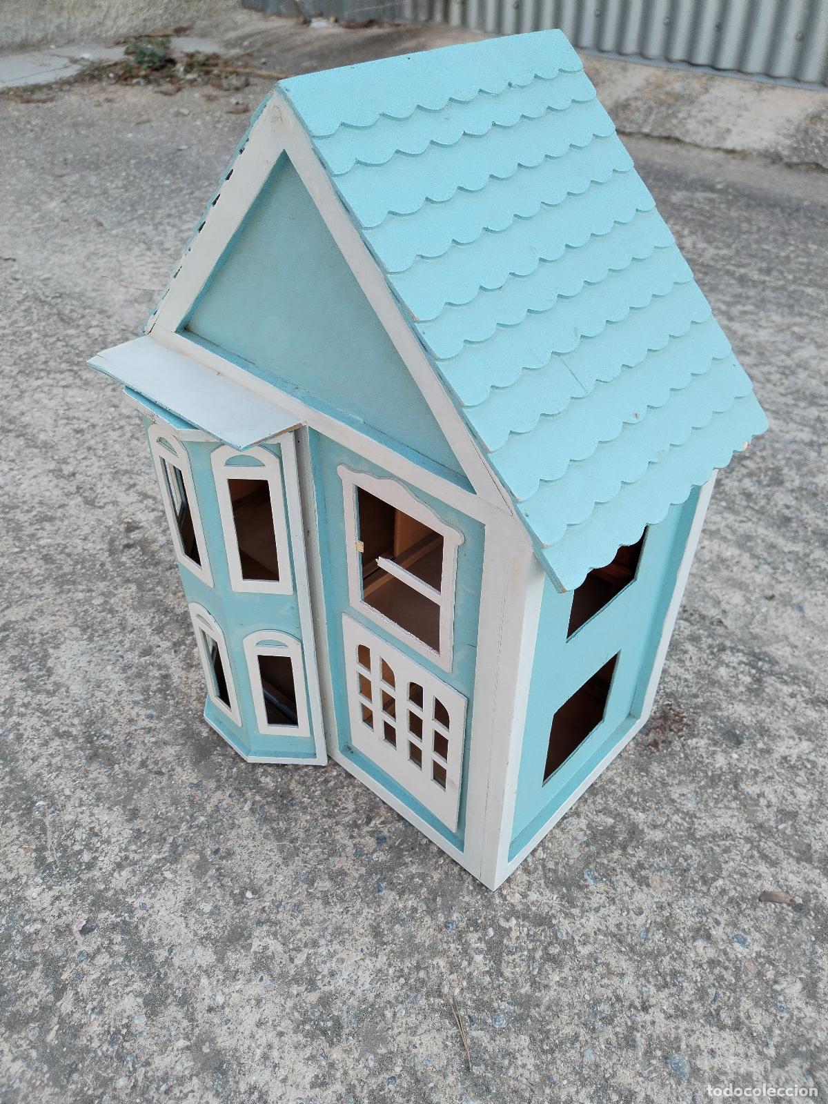 Casas de mu&ntilde;ecas: casa de mu&ntilde;ecas de madera con mobiliario - Foto 13