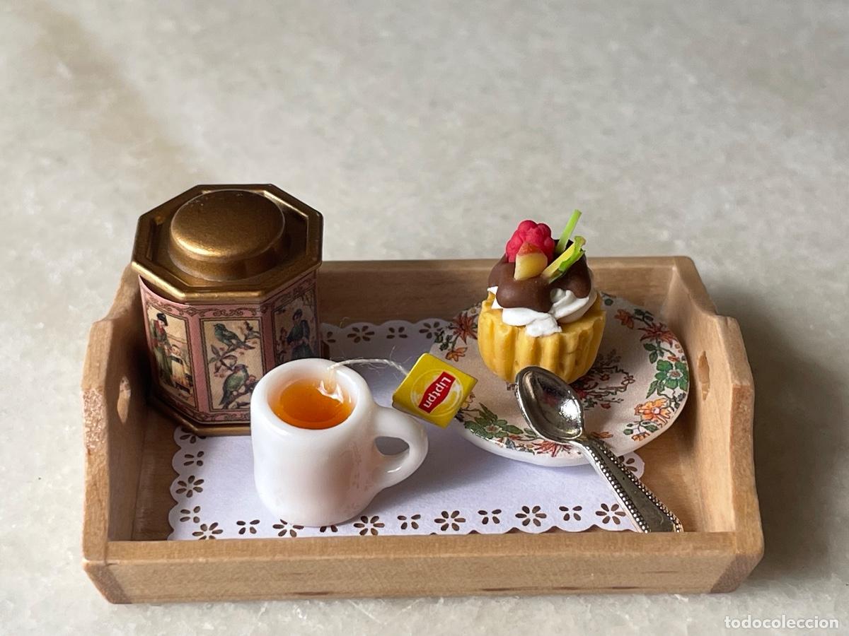 Casas de mu&ntilde;ecas: Bandeja con t&eacute; en miniatura - Foto 1