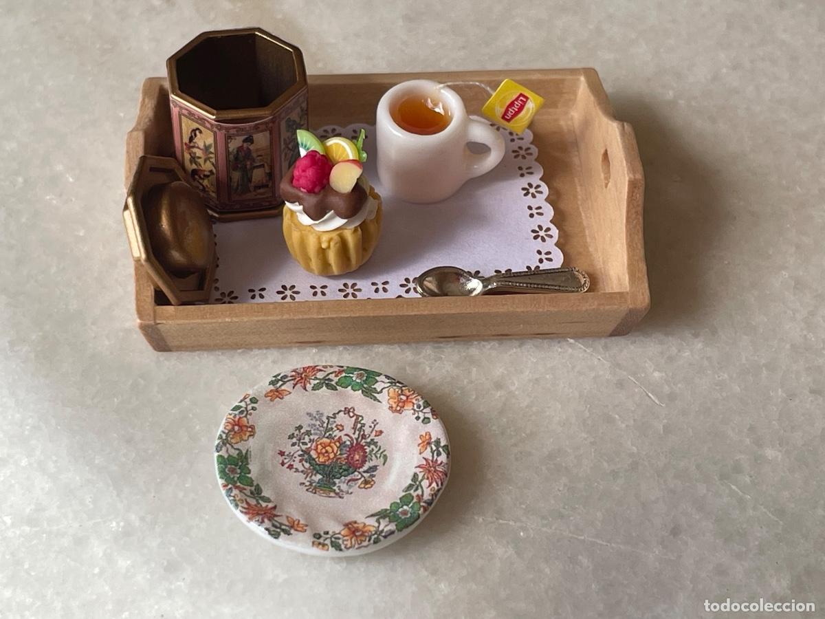 Casas de mu&ntilde;ecas: Bandeja con t&eacute; en miniatura - Foto 2