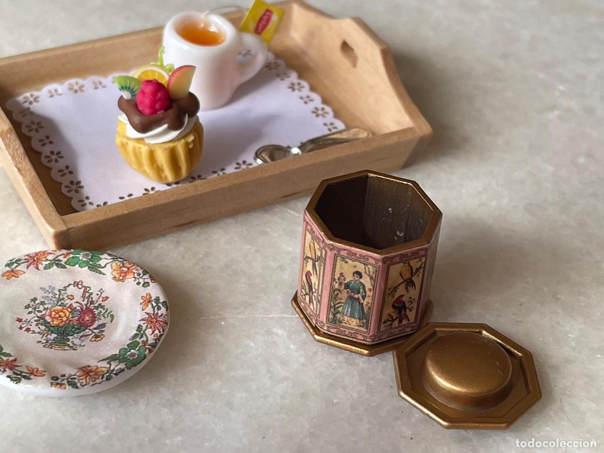 Casas de mu&ntilde;ecas: Bandeja con t&eacute; en miniatura - Foto 3
