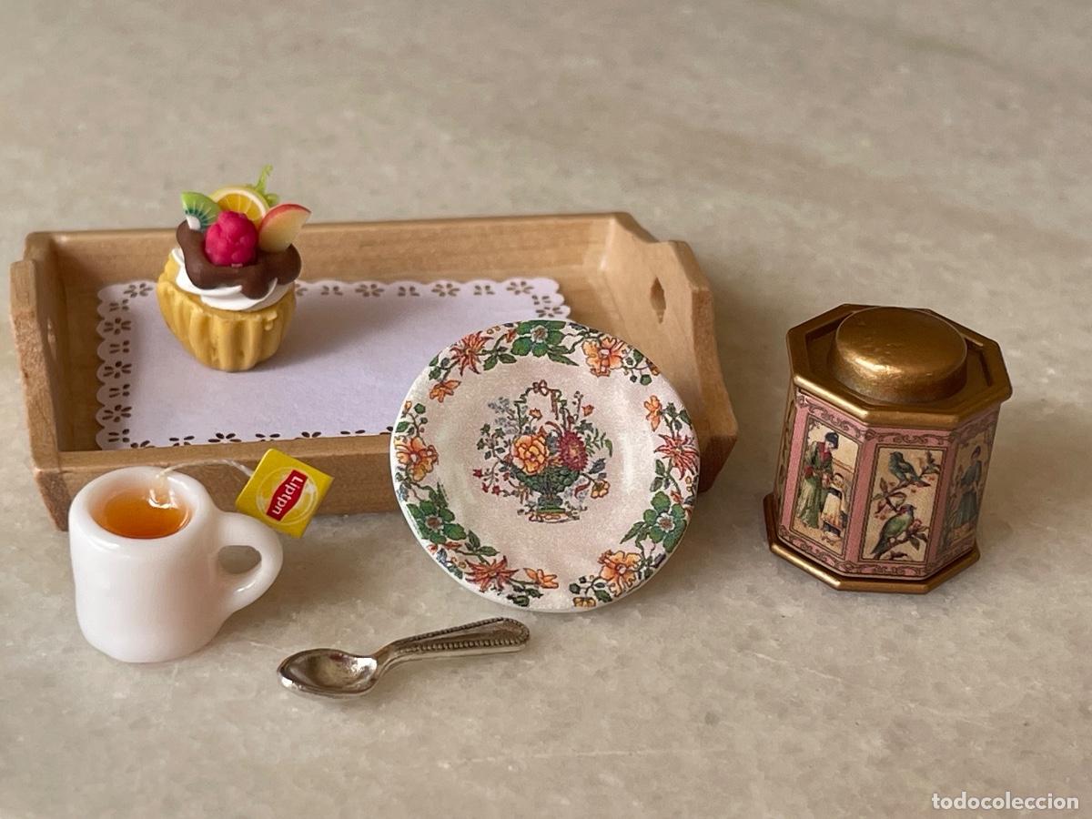 Casas de mu&ntilde;ecas: Bandeja con t&eacute; en miniatura - Foto 6