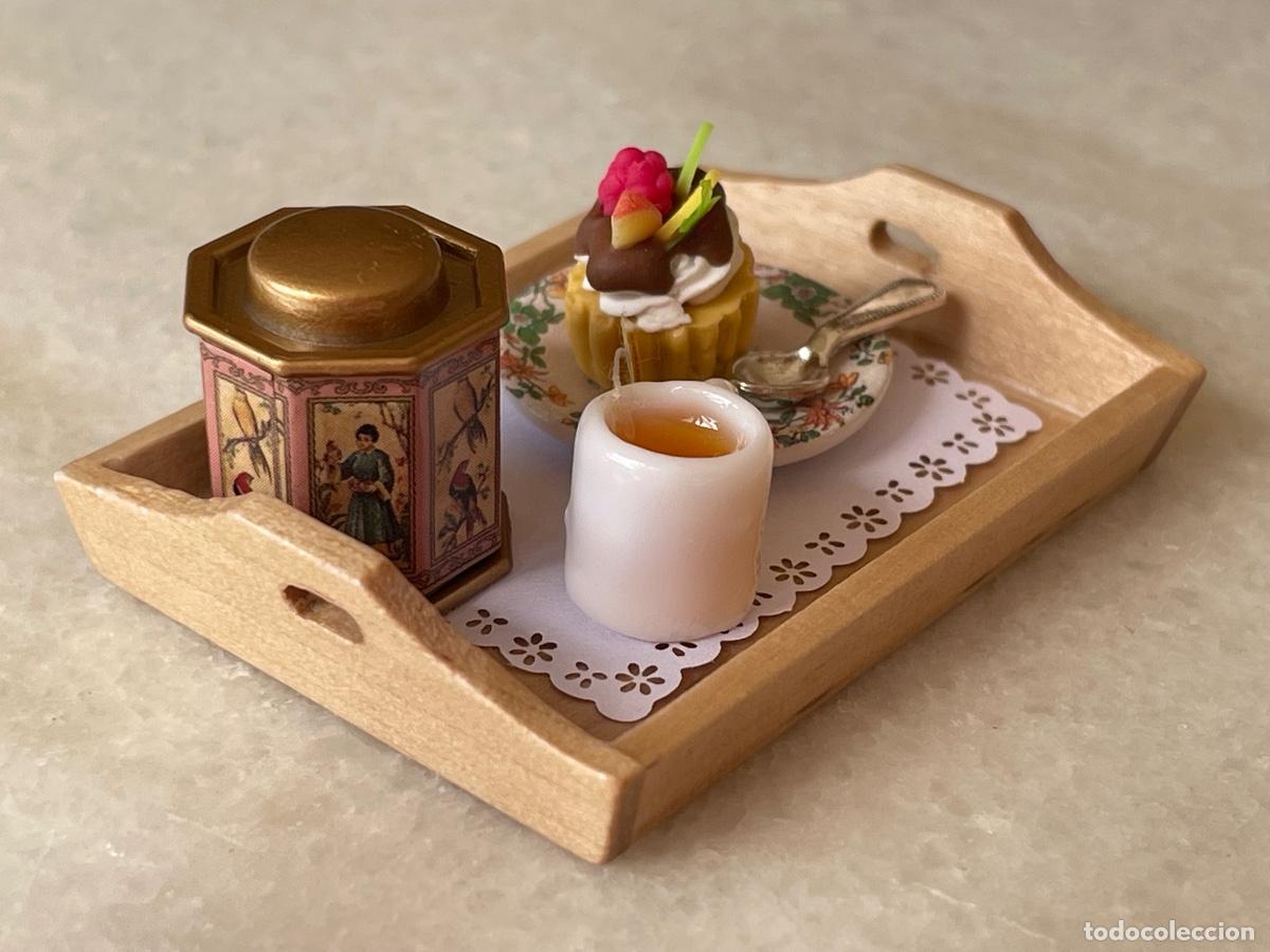 Casas de mu&ntilde;ecas: Bandeja con t&eacute; en miniatura - Foto 7