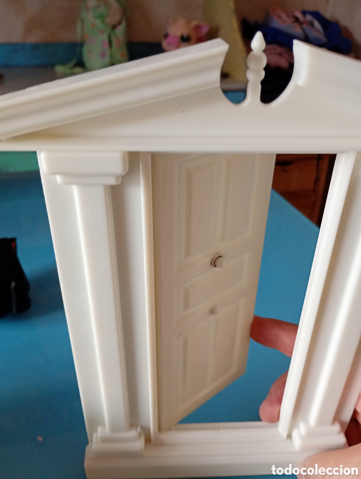 Casas de mu&ntilde;ecas: Puerta miniatura blanca - Foto 3
