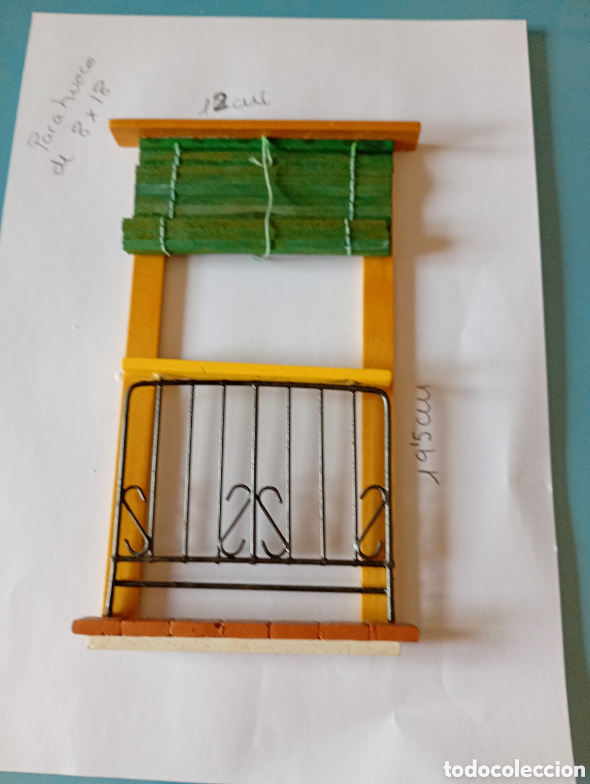Casas de mu&ntilde;ecas: Puerta de madera miniatura - Foto 5