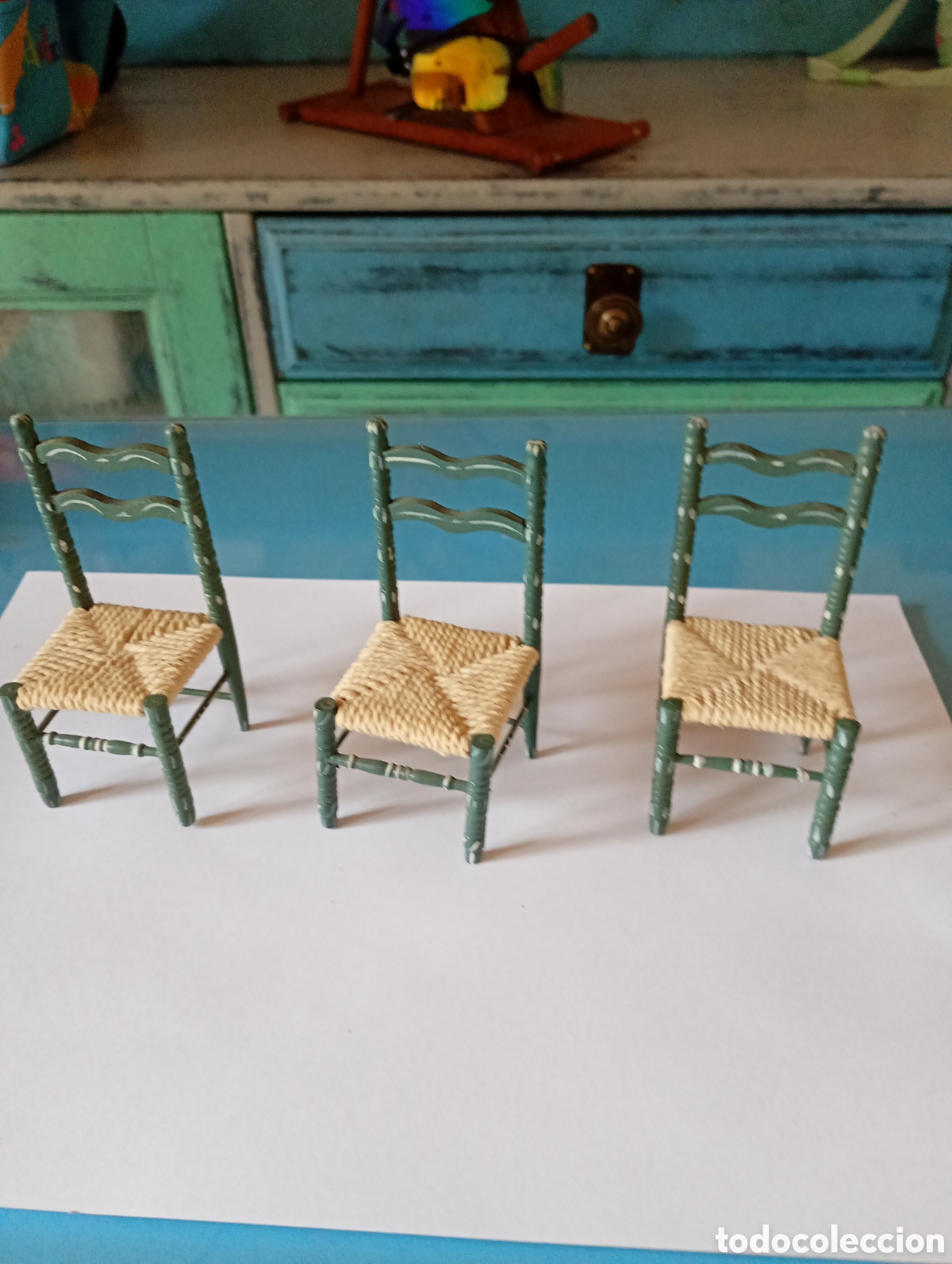 Casas de mu&ntilde;ecas: Conjunto de mesa y sillas en miniatura - Foto 2