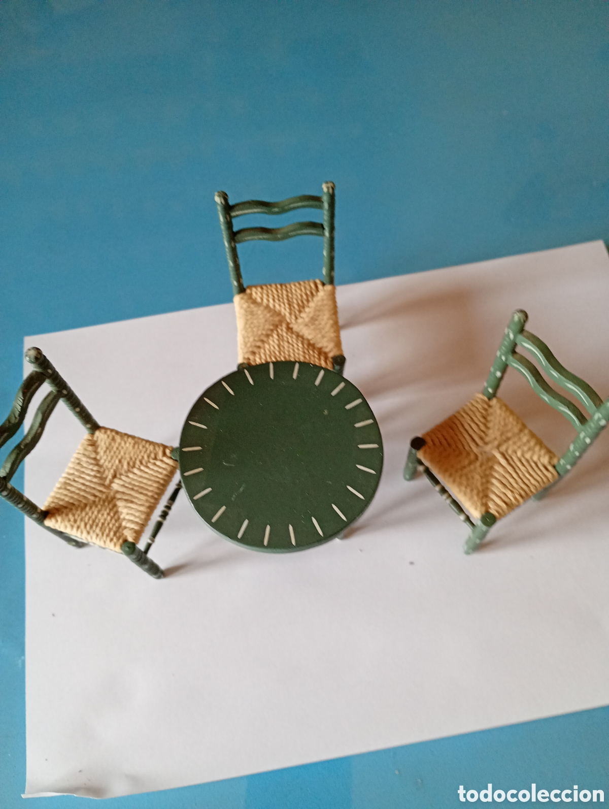 Casas de mu&ntilde;ecas: Conjunto de mesa y sillas en miniatura - Foto 6