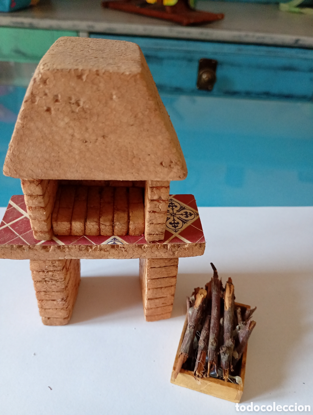 Casas de mu&ntilde;ecas: Barbacoa con le&ntilde;a en miniatura - Foto 4