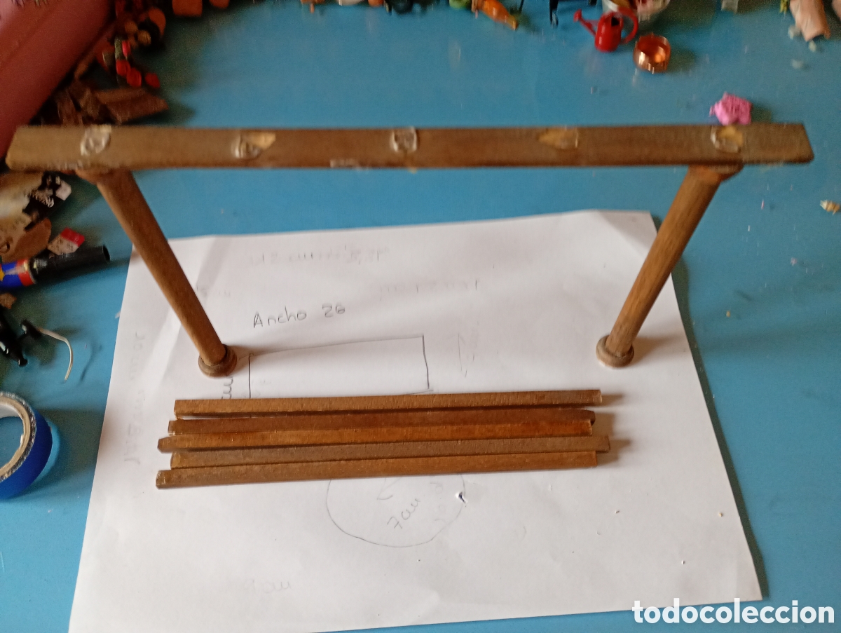 Casas de mu&ntilde;ecas: P&eacute;rgola de madera en miniatura - Foto 5