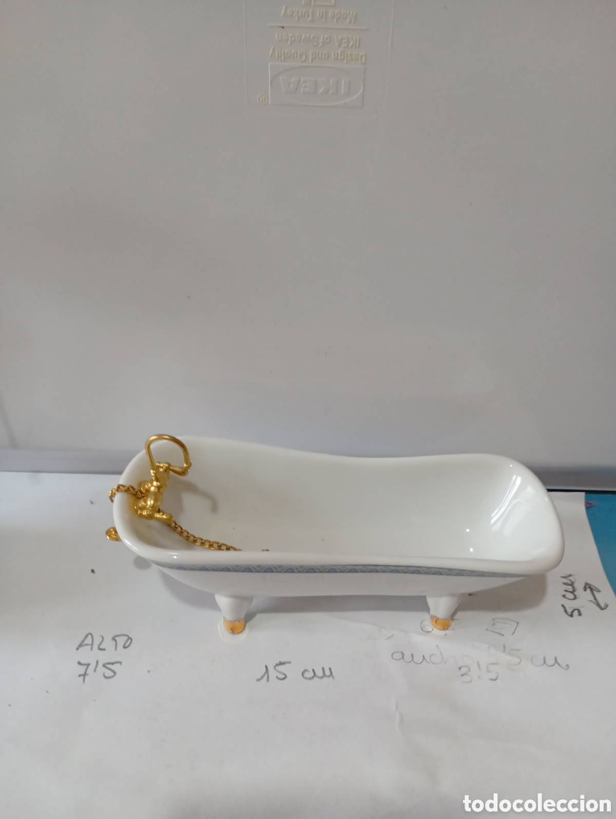 Casas de mu&ntilde;ecas: Ba&ntilde;era y bater en miniatura - Foto 8