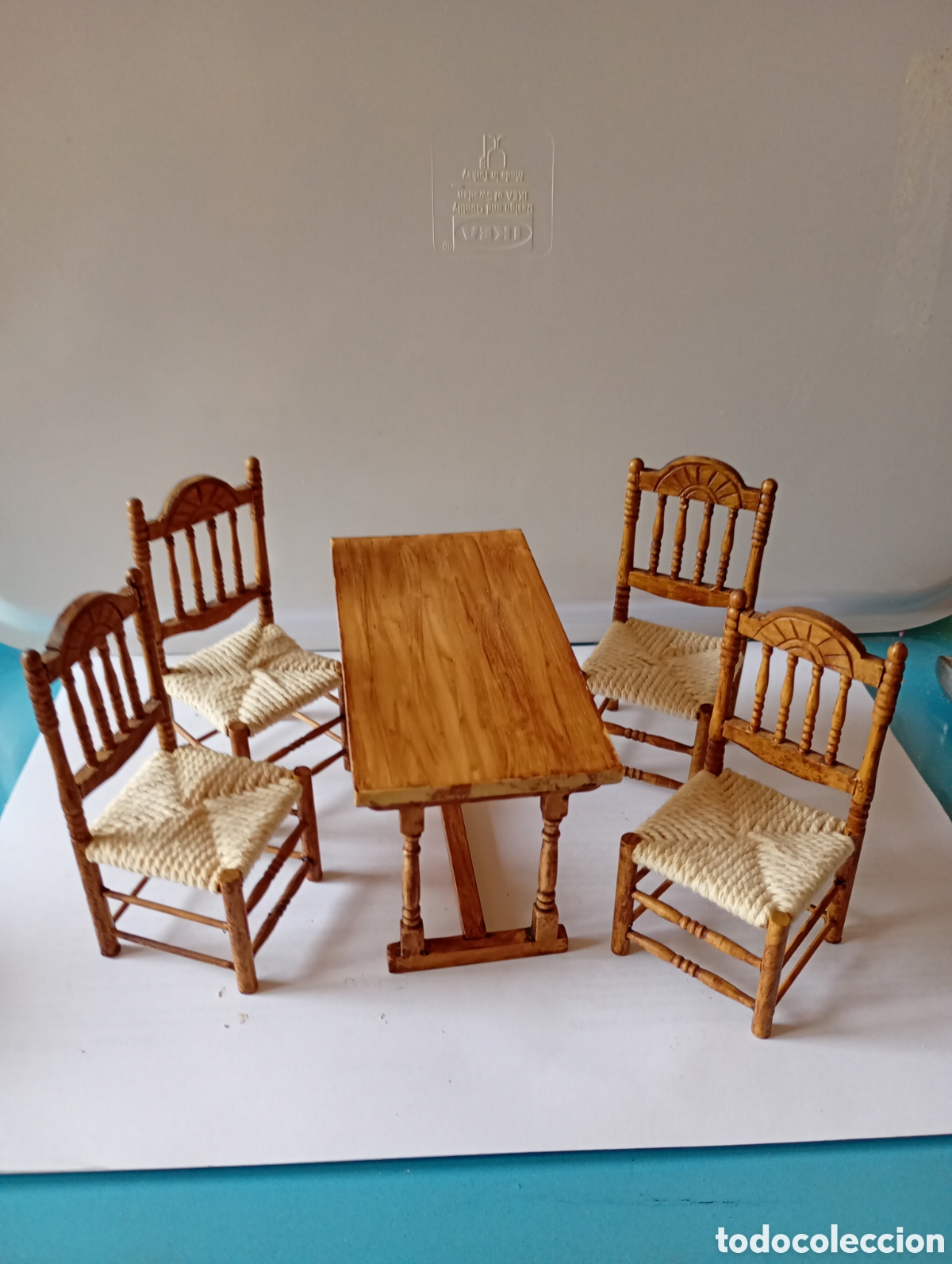 Casas de mu&ntilde;ecas: Mesa y sillas para casa de mu&ntilde;ecas - Foto 2