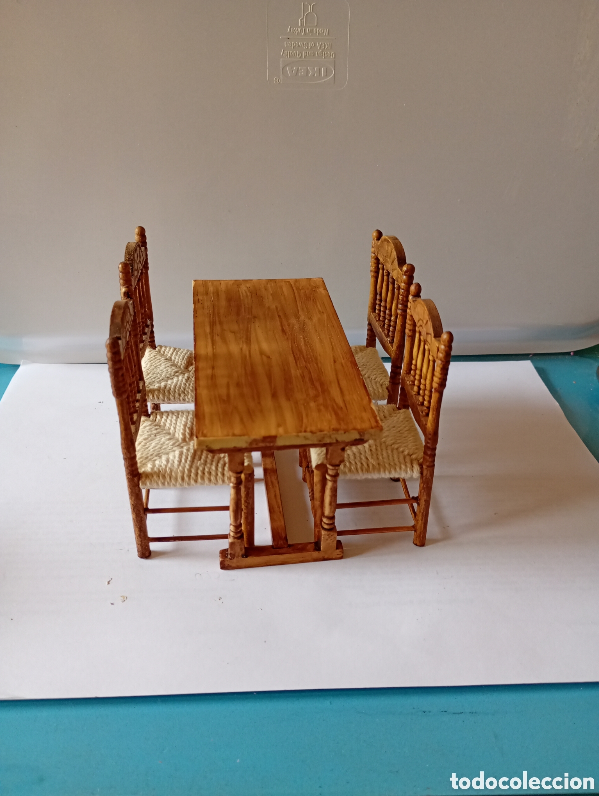 Casas de mu&ntilde;ecas: Mesa y sillas para casa de mu&ntilde;ecas - Foto 3