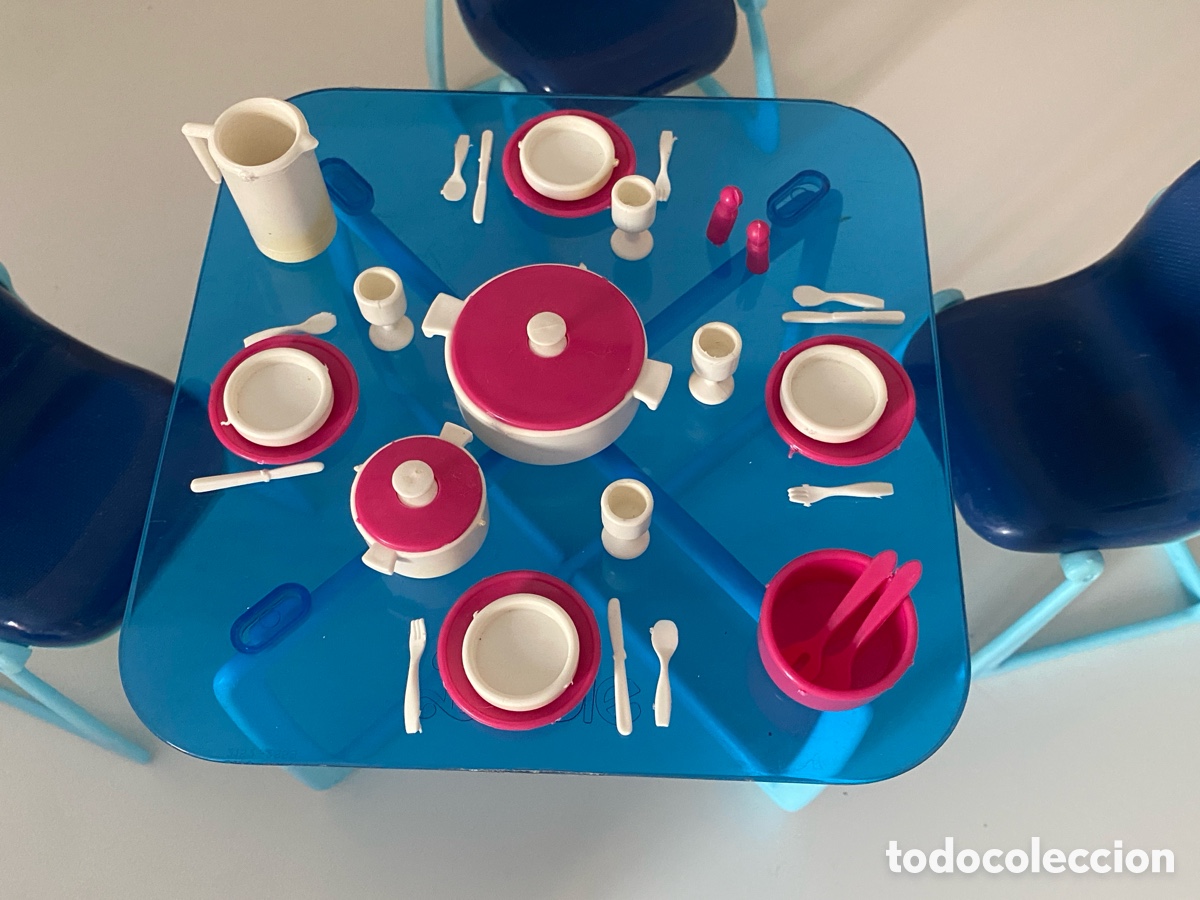 Casas de mu&ntilde;ecas: Comedor Barbie a&ntilde;os 80 - Foto 4