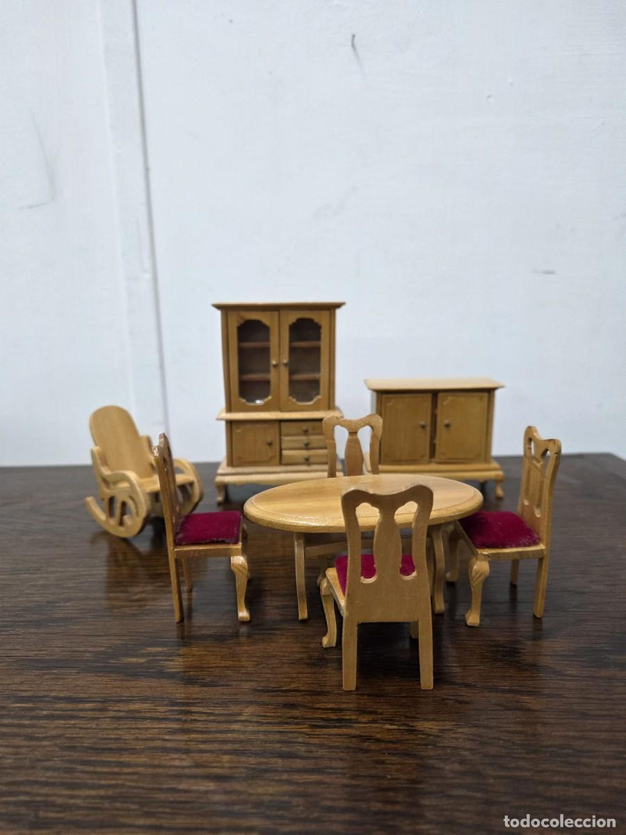 Casas de mu&ntilde;ecas: CONJUNTO MUEBLES DE MADERA CASA MU&Ntilde;ECAS - Foto 1