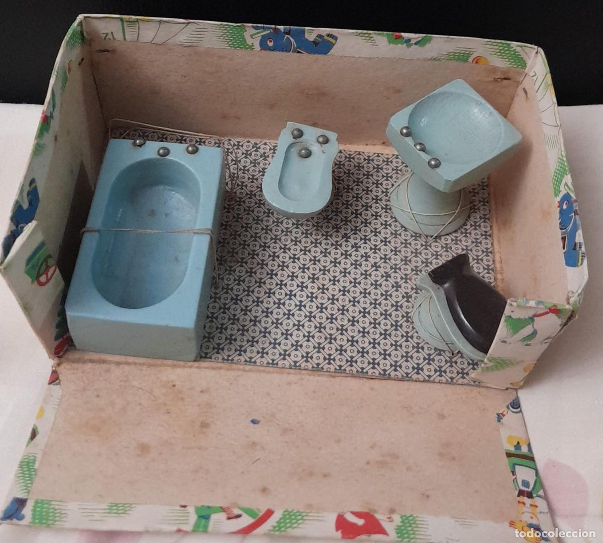 Casas de mu&ntilde;ecas: CUARTO DE BA&Ntilde;O PARA CASA DE MU&Ntilde;ECAS, DE MADERA - Foto 1