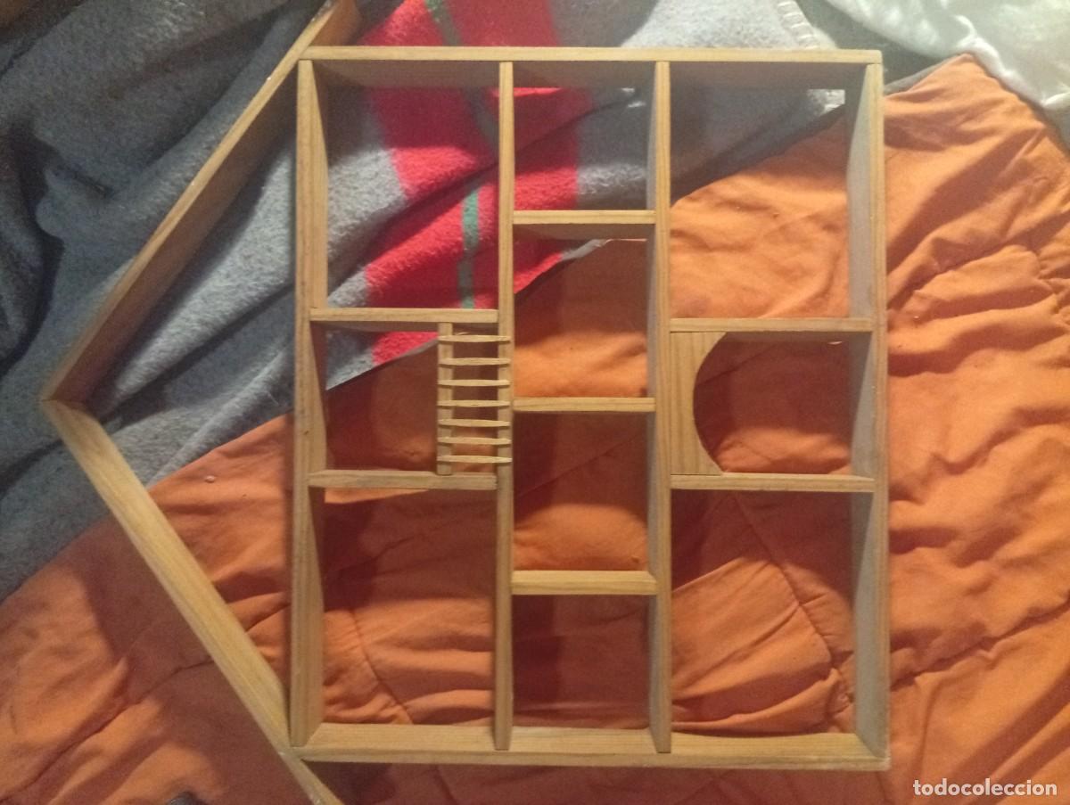 Casas de mu&ntilde;ecas: Casa madera pared poner miniaturas - Foto 1